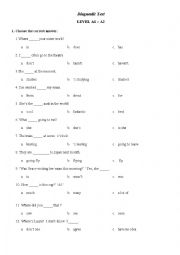 English Worksheet: Diagnostic tests