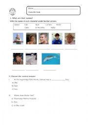 English Worksheet: Dolphin tale