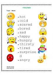 English Worksheet: FEELINGS