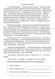 English Worksheet: WH Questions Reading Comprehension