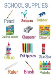 School Supplies poster