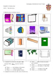 Quiz of simple terms - return to school