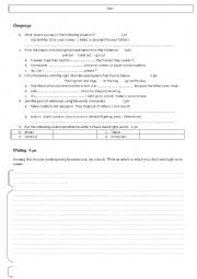 English Worksheet: Continuous assessment