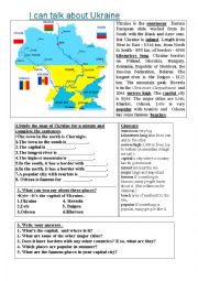 English Worksheet: I can talk about Ukraine