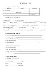 past simple worksheet