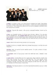 English Worksheet: K-pop (pages 7, 8)