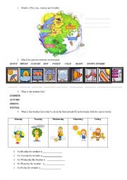 English Worksheet: the weather