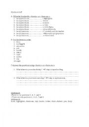 English Worksheet: My school stuff.