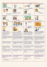 English Worksheet: Positive features of character 