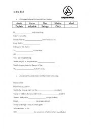 English Worksheet: Numb - Song