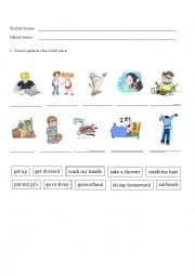 English Worksheet: Daily activities