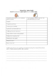 English Worksheet: Reduced Forms