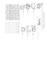 English Worksheet: VOCABULARY animals