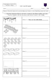 English Worksheet: Parts of the face and School supplies 