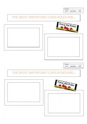 English Worksheet: Most Important Class Rules