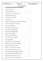 English Worksheet: how questions
