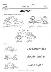 English Worksheet: Greetings