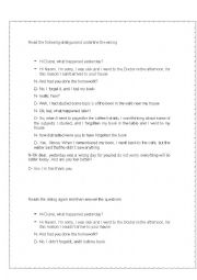 English Worksheet: Simple past