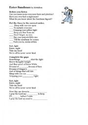 English Worksheet: Enter Sandman - metallica