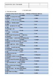 English Worksheet: DIAGNOSTIC TEST