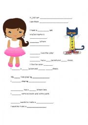 English Worksheet: Meeow and the Big Brown Box Writing Exercise