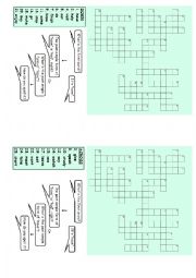 Past simple verbs crosswords