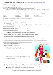 English Worksheet: CONFESSIONS OF A SHOPAHOLIC