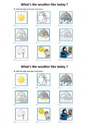 English Worksheet: weather