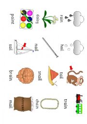 English Worksheet: Phonics - Word Mat - ai