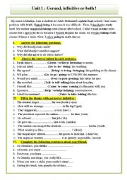 English Worksheet: Gerund, infinitive, or both! 