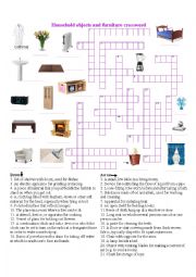 English Worksheet: Household objects and furniture