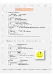 English Worksheet: simple present