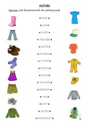 English Worksheet: Clothes exercice 2