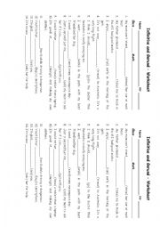 English Worksheet: Infinitive vs Gerund