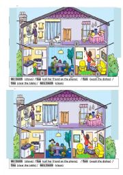 English Worksheet: my house