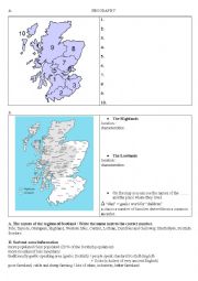 English Worksheet: geography of Scotland
