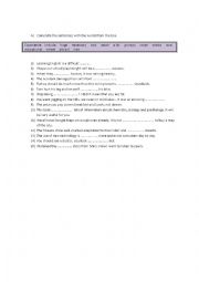 English Worksheet: Vocabulary Worksheet