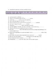 Vocabulary Worksheet