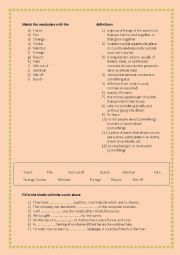 English Worksheet: Words Easily Confused