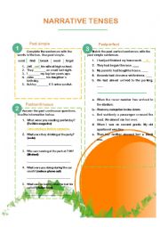 English Worksheet: Narrative Tenses