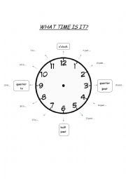 English Worksheet: What time it is?