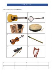 English Worksheet: musical instrument 