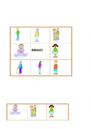 English Worksheet: Family Bingo cards