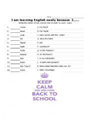English Worksheet: Welcome back to school 2 