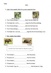 Comparatives and animal description