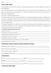 English Worksheet: test 6th grade