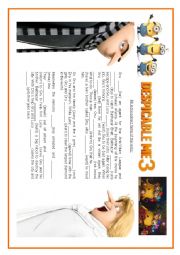 English Worksheet: Despicable me 3 - Present simple