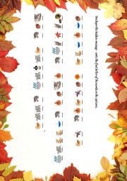 English Worksheet: Hidden autumn message