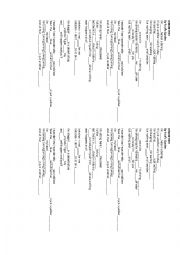 English Worksheet: Lemon Tree - Fools Garden