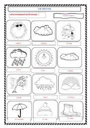 English Worksheet: the weather 